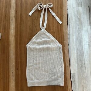 J. Crew Knit Beige Halter Top